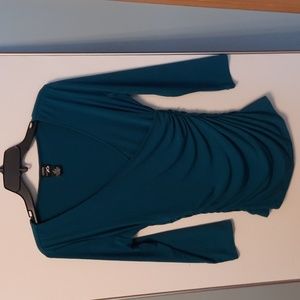 3/4 sleeve Teal wrap top
